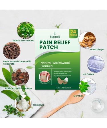 Knee Pain Relief Patch - Herbal Heat Patches for Long Lasting Relief and Inflammation - 24 PCs - Buy Online on GoSupps.com