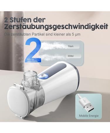Leisen Inhalation Device for Kids & Adults - Portable Adjustable Rate Long Battery Life Cleaning Mode - Inhalator with Mouthpiece & 2 Masks - Buy Online on GoSupps.com