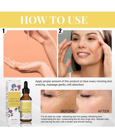 EHIOG Vitamin C Serum Vitamin C Serum and Hyaluronic Acid for Face Eye Contour Brighten Hydrate - Buy Online on GoSupps.com