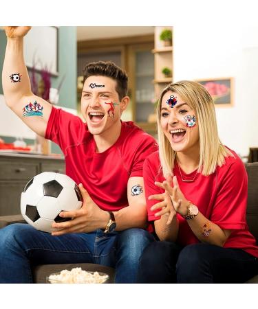 Konsait 60pcs Football Face Temporary Tattoos - Perfect for Soccer Game & Boys Birthday Party - Buy Online on GoSupps.com