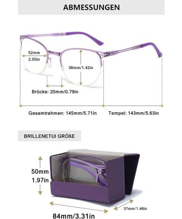 Buy Lanomi Foldable Blue Light Filter Reading Glasses - Men's & Women's Mini Anti-Blue Light Rectangular Glasses with Case Strength 2.5x - Stylish & Portable - Buy Online on GoSupps.com