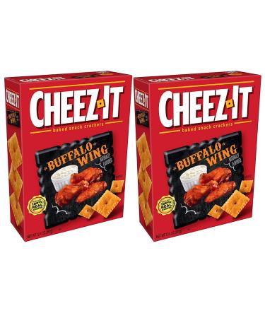 Baked Snack Crackers, Cheez It Buffalo Wing Flavor Made with Real Cheese and Buffalo Seasoning Baked Into Every Cracker, Delicious Snack for Kids and Adults at Home or On the Go for 2 Packs of 12.4 Oz