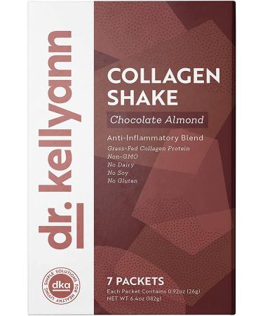 Dr. Kellyann Keto Chocolate Almond Shakes - 100% Grass Fed Collagen Protein by Bone Broth Expert Gluten Free Dairy Free Soy Free Non-GMO - Perfect for Keto Paleo & Weight loss Diets (7 servings) Chocolate 7 Servings (Pack of 7)