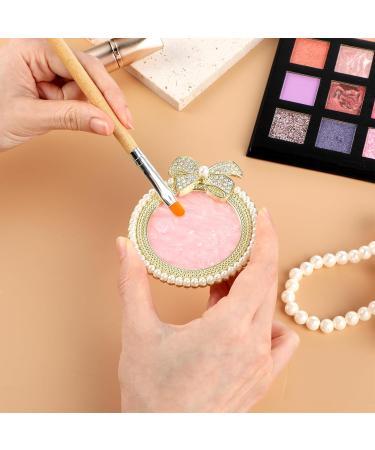 Grevosea Resin Nail Art Palette Nail Art Painting Mixed Color Palette Bow Decorated Nail Art Display Board with Pearls Nail Art Supplies Makeup Foundation Mixing Palette Manicure Tool - Buy Online on GoSupps.com