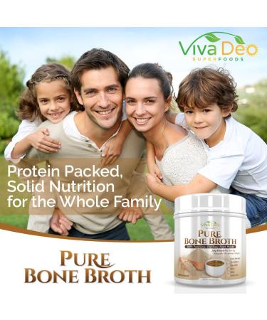 Viva Deo - Bone Broth Protein Powder - Grass Fed Beef - Mixes Instantly - Antibiotic & Hormone Free | Keto Diet Paleo Protein Powder w/ Naturally Occurring Collagen & 19 Amino Acids â 20 Grams Protein - Buy Online on GoSupps.com