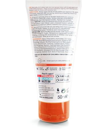 Calypso Sensitive Skin Face Sun Lotion | SPF 50+ Very High Protection Hypoallergenic Sunscreen Suitable for Kids Water Resistant 50ml 50 ml (Pack of 1) - Buy Online on GoSupps.com