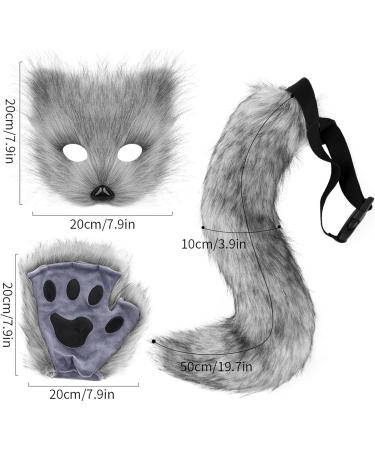 Cat Mask and Therian Tail Set Furry Fox Mask Furry Fox Set Furry Mask Fox Mask Mask Fox Costume Cosplay Costume Fox Costume Halloween Mask Tail and Furry Claws Plush Mask Fluffy Claw Gloves - Buy Online on GoSupps.com