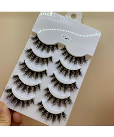 Eyelashes Russian Strip Lashes False Lashes Volume Strip Natural Fluffy (5 pairs short) - Buy Online on GoSupps.com