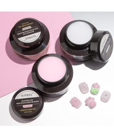 Supwee Solid Nail Extension Gel - UV Builder Gel in Clear White & Pink | 30g for Nail Salons | Perfect for International Shipping - Buy Online on GoSupps.com