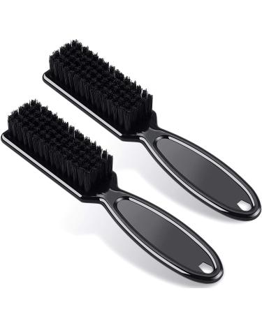 2 Pieces Barber Blade Cleaning Brush Hair Clipper Brush Nail Brush Tool for Cleaning Clipper (Black)