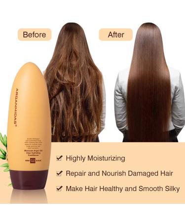 Sulfate-Free Argan Oil Hair Conditioner 15.3 Fl Oz - Moisturizing Deep Conditioner for Color Treated Hair Repairs Dry & Frizzy Hair - Buy Online on GoSupps.com