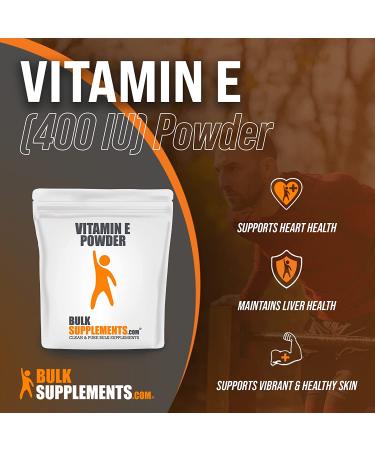BulkSupplements Vitamin E Powder 100g - Vegan Skin, Hair & Dog Supplement - Buy Online on GoSupps.com