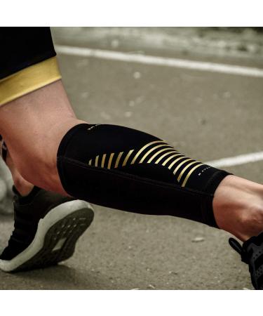 Mava Sports Calf Sleeves Compression for Runners - Unisex Gold Small | Enhance Performance & Recovery - Buy Online on GoSupps.com