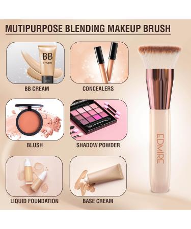 EDMIRE Foundation Brush - Kabuki Flat Top Makeup Brush for Liquid Foundations - Pink - Buy Online on GoSupps.com