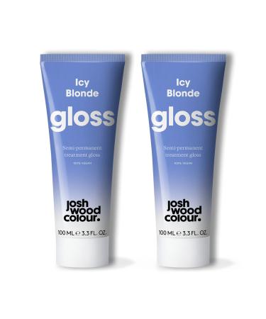 Josh Wood Hair Gloss (Icy Blonde) - Semi-permanent gloss refreshes and conditions hair colour - Removes brassy tones - Lasts up to 6 washes - 100% Vegan - Cream (100ml X 2) Icy Blonde (Pack of 2) - Buy Online on GoSupps.com