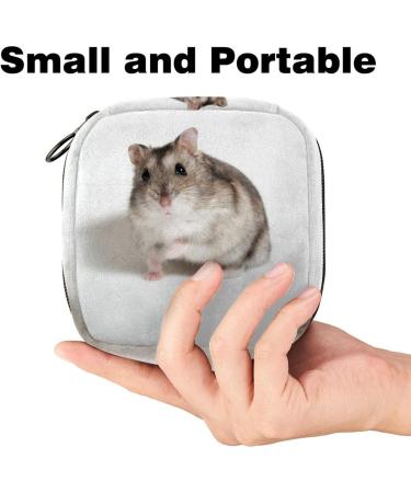 Buy Cute Animal Hamster Women's Tampon Bag | Zip Pocket Binding-Up Storage for Menstrual Needs - Buy Online on GoSupps.com