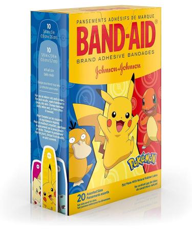Band-Aid Pokmon Adhesive Bandages for Kids - 20 ct, Assorted Sizes - Buy Online on GoSupps.com