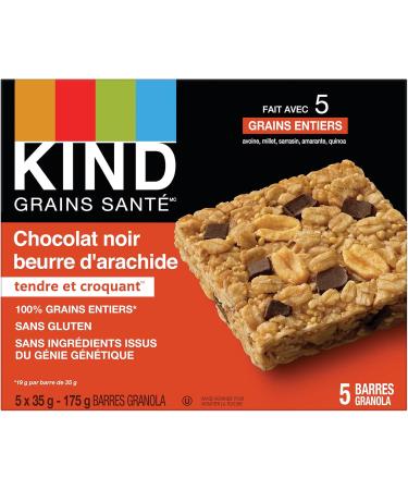 KIND Healthy Grains Bars Peanut Butter Dark Chocolate Gluten Free 35 Grams 5 Count - Buy Online on GoSupps.com
