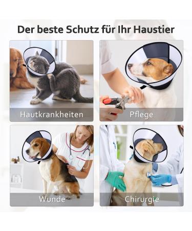 Romantic Bear Dog Recovery Collar | Adjustable Waterproof PVC for Post-Operation Protection | Lightweight & Soft Neck Support for Dogs & Cats (S: 28-34cm) - Buy Online on GoSupps.com