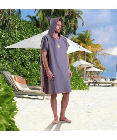 Megawodar Microfiber Poncho Towel - Adult Surf Beach Wetsuit Changing Robe - Gray - Buy Online on GoSupps.com