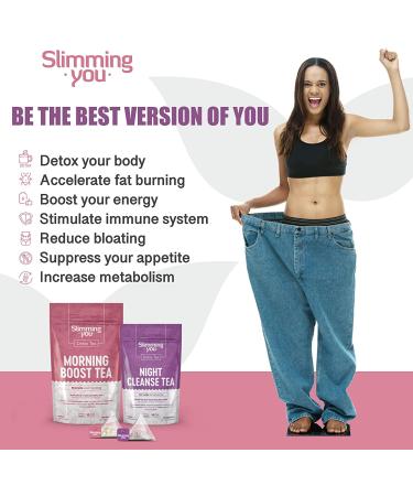 14 Day Detox Tea Bundle for Body Cleanse & Metabolism Boost - Morning Boost & Night Cleanse Tea - Buy Online on GoSupps.com