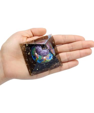 Buy Go Anconite Pyramid Orgonite Crystal - Amethyst Reiki Healing Stone for Positive Energy & Chakra Meditation Decoration - Buy Online on GoSupps.com