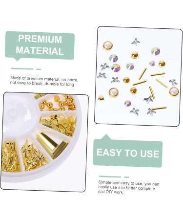 minkissy 9 Boxes Nail Art Accessories Nail Art Jewels Bling Ornaments Rivet Manicure Sticker Metal Nail Sequins Manicure Diy Decor Nail Decals Metal Stickers 3d Plastic - Buy Online on GoSupps.com