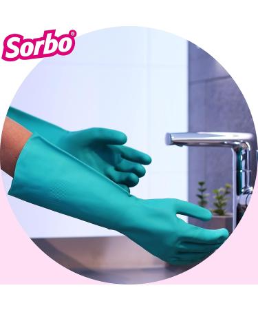 Sorbo Latex-Free Nitrile Household Gloves - Long Cuffs Multiple Sizes | 100% Latex-Free & Essential for Home Use - Buy Online on GoSupps.com