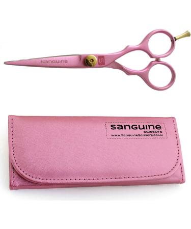 Professional Pink Hair Scissors Hairdressing Scissors for All Hair Cutting 5.5 inch (14 cm) - Pink Presentation Case - Buy Online on GoSupps.com