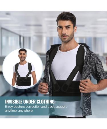 Fit Geno Upgraded Full Back Brace Posture Corrector for Men - Adjustable & Breathable Support for Back Pain Relief Scoliosis & Thoracic Spine (Large - Buy Online on GoSupps.com