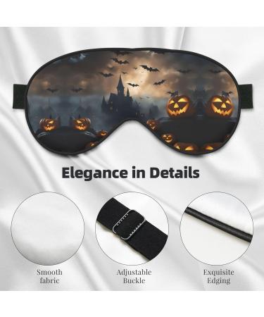 Halloween Flying Bats Eye Mask | Double-Sided Soft Blindfold with Adjustable Strap | Light Blocking Sleep Mask - Buy Online on GoSupps.com