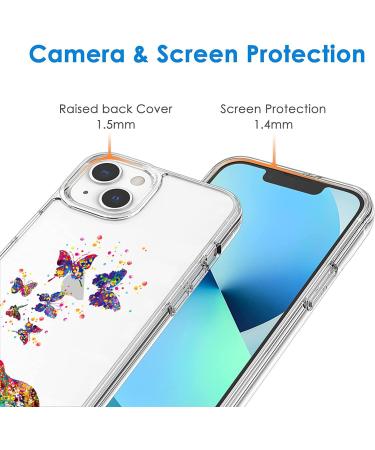 Feizhirunai iPhone 15 Case - Colorful Butterfly & Cute Elephant Design Shockproof Soft TPU Slim Shell (6.1 inch) for Men & Women - Buy Online on GoSupps.com