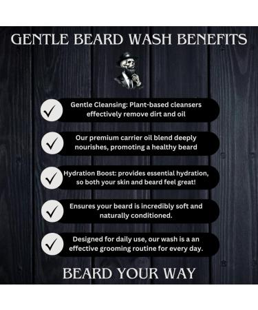 Deadman s Premium Beard Wash | Gentle Plant-Based & All-Natural Tea Tree Scent | Non-Stripping Formula for Healthy Beards - Buy Online on GoSupps.com