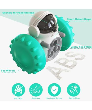 RUMGR Interactive Dog Toy Treat Dispenser for Small Medium Dogs - Slow Feeder & Self-Moving Puzzle Toy in Lake Blue - Perfect for Boredom and Stimulation - Buy Online on GoSupps.com