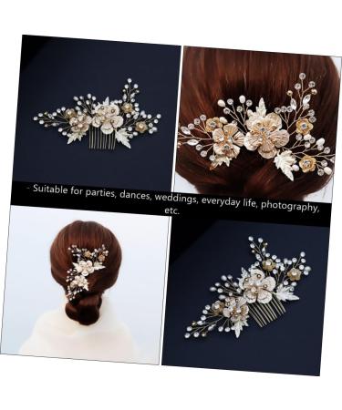 minkissy Comb Pearl Hair Barrettes Pearl Hair Accessories Vintage Hair Accessories Gold Headpiece Rhinestone Headpiece Bridal Headdress Pearl Headpiece Tiara Rhinestone Headdress Alloy - Buy Online on GoSupps.com