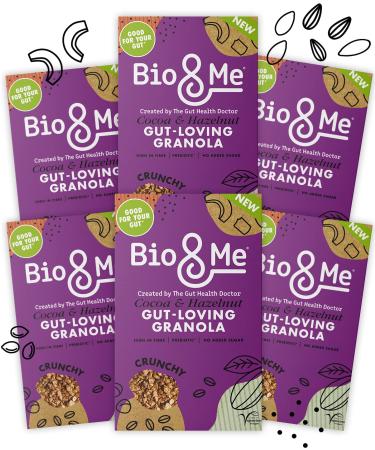 Bio&Me Bio&Me - Prebiotic Granola with Cocoa and Hazelnut | Vegan No Added Sugar | 6 x 360g