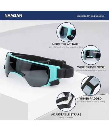Namsan Sunglasses for Small Dogs | Windproof UV Protection & Waterproof Dog Glasses | Adjustable Rubber Band - Blue - Buy Online on GoSupps.com