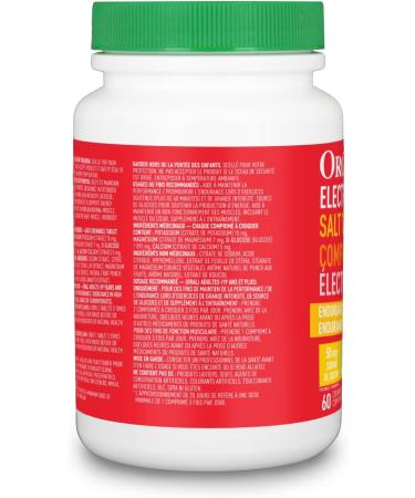 Organika Electrolyte Salt Tabs - Fruit Punch Flavour Chewable - Fast Hydration for Endurance and Energy Boost with Added D-Glucose - 60tabs - Buy Online on GoSupps.com