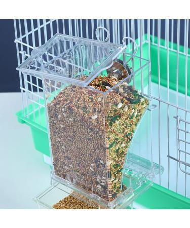 Kenond Automatic Bird Feeder - No-Mess Finch Foraging Feeders - Acrylic Parrot Integrated Seed Feeder - Small Birds Cage Accessories (2 Pack) - Buy Online on GoSupps.com