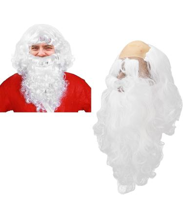 Ensemble perruque blanche barbe longue boucl e costume d'Halloween fausse moustache amusante faux moustaches sourcils nains blancs accessoires de f te de No l - Buy Online on GoSupps.com