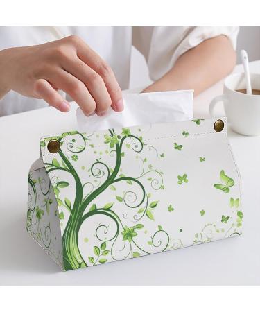 Tissue Box Cover Tissue Box Holder Green Floral Swirl Print Tissue Holder Travel Tissue Packs Facial Paper Holder Decorative Holder - Buy Online on GoSupps.com