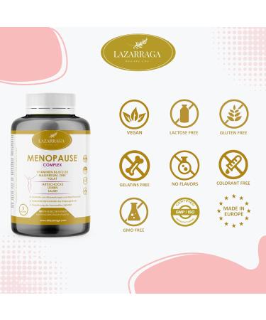 Lazarraga Menopause Capsules | 180 Vegetarian Capsules for Hormone Balance Mood Support & Bloating Relief | 3-Month Treatment for Hair Loss in Women - Buy Online on GoSupps.com