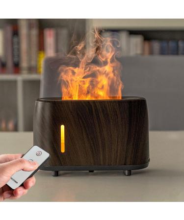 Shiawase aroma diffuser with flame effect essential oils diffuse aroma 240ml humidifier with extra long operating time humidifier fragrance lamp with remote control waterless automatic switch -off