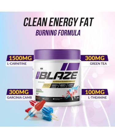 Limitless Pharma Blaze Thermogenic Fat Burner | Fat Metabolism Support Weight Management Increased Energy Endurance | L-Carnitine Garcinia Cambogia Green Tea Caffeine | 40 Servings (Rocket Pop) Rocket Pop 40 Servings (Pack of 1) - Buy Online on GoSupps.com