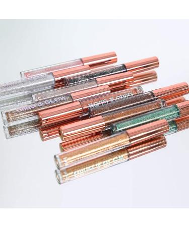 Liquid Eyeshadow Set 10 Colors Eyeshadow Set - Liquid High-pigmented and Waterproof Long Lasting Quick-Drying Eyeshadow Holographic - Buy Online on GoSupps.com