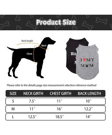 Dog T Shirts Pet Vests Fashion Printing 2 Pack - Small (Chest 13, Length 10.2) - Black & Grey - Buy Online on GoSupps.com