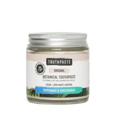 Natural plastic-free toothpaste. Vegan and organic ingredients (Peppermint and Wintergreen flavor)