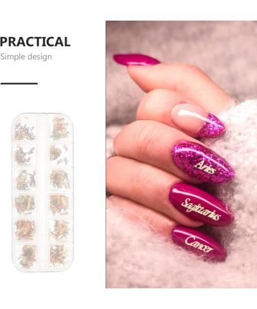 Beavorty 1 Box Zodiac Alphabet Ornaments Girl Nail DIY Adornment zodiac nail sequins manicure letter stickers for nails 12 Constellations Nail Charm Nail supplies hollow out copper sheet 3d - Buy Online on GoSupps.com