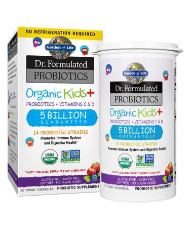 Garden of Life Dr. Formulated Probiotics Organic Kids + Tasty Organic Berry Cherry 30 Yummy Chewables