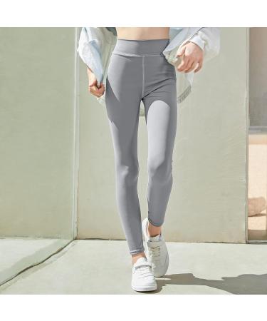 Big Elephant Girl's Athletic Yoga Leggings 2 Pack - Black Grey, Size 10-11 Years | Stretch Active Pants for Youth Kids 4-13 | Running Dance Tights - Buy Online on GoSupps.com